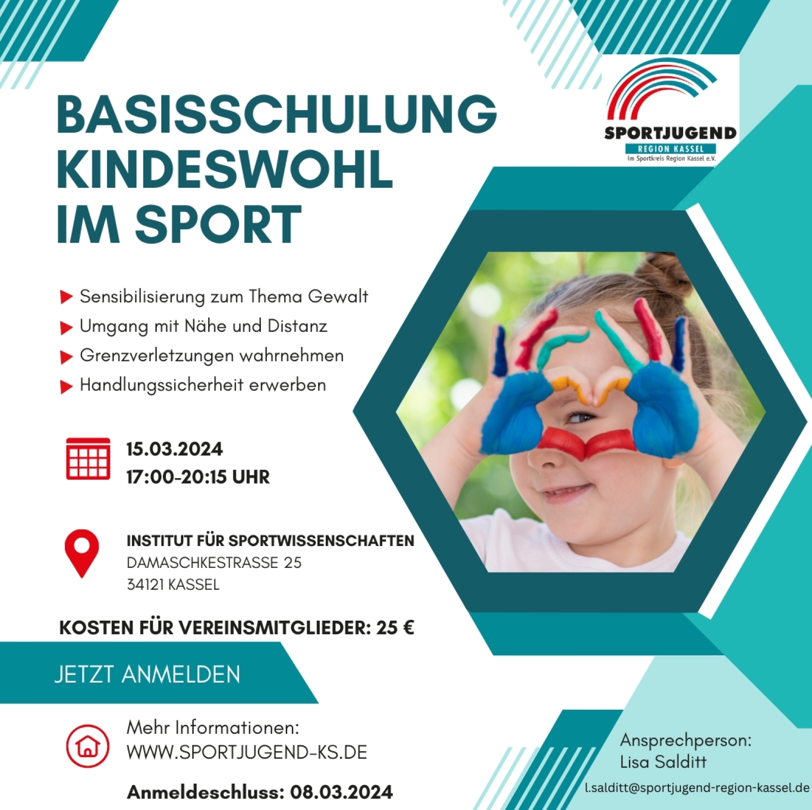 Basisschulung Kindeswohl im Sport am 15.03.2024  – Sensibilisierung &amp; Handlungssicherheit für den sportlichen Alltag
